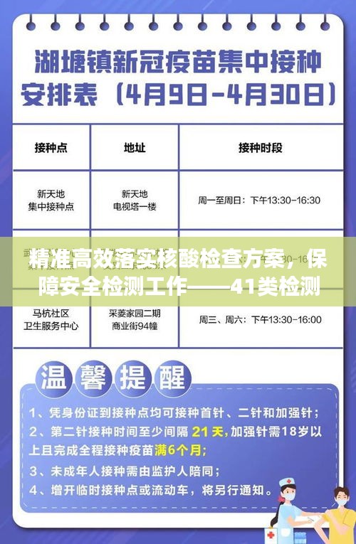 精准高效落实核酸检查方案，保障安全检测工作——41类检测全攻略