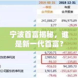 宁波首富揭秘，谁是新一代首富？