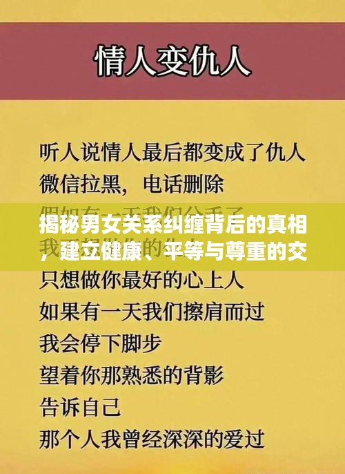 揭秘男女关系纠缠背后的真相，建立健康、平等与尊重的交往之道