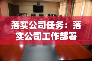 落实公司任务：落实公司工作部署 