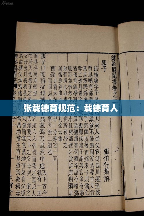 张载德育规范：载德育人 