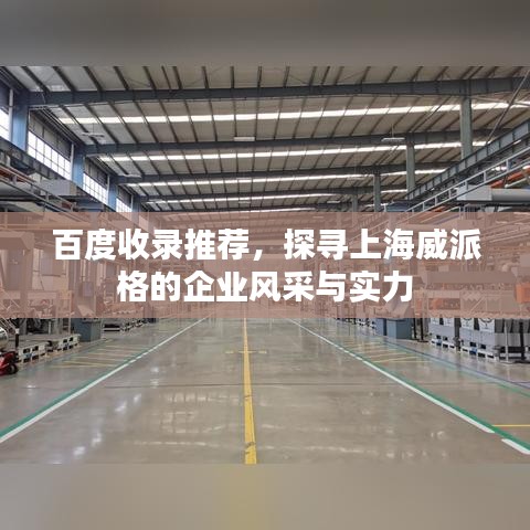 百度收录推荐，探寻上海威派格的企业风采与实力