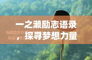 一之濑励志语录，探寻梦想力量与人生智慧之道