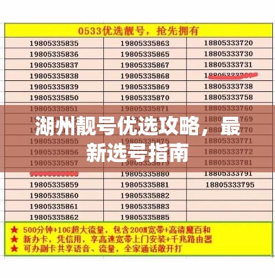 湖州靓号优选攻略，最新选号指南