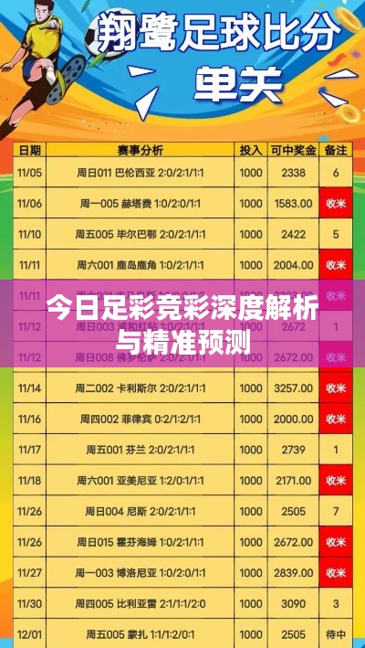 今日足彩竞彩深度解析与精准预测