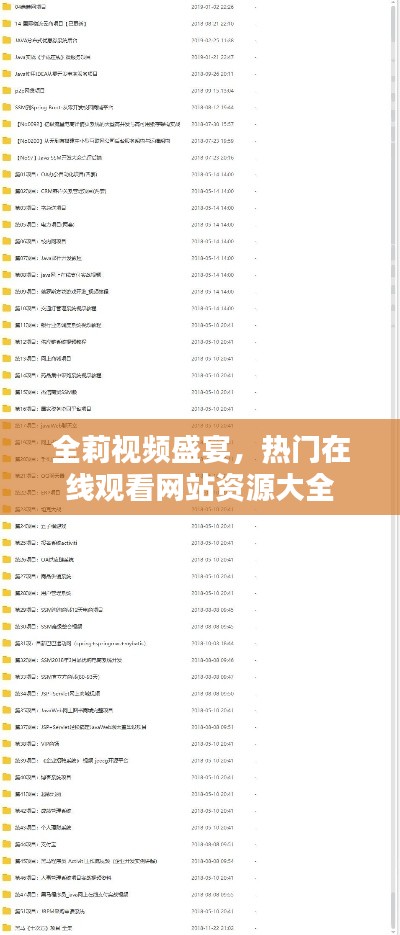 全莉视频盛宴，热门在线观看网站资源大全