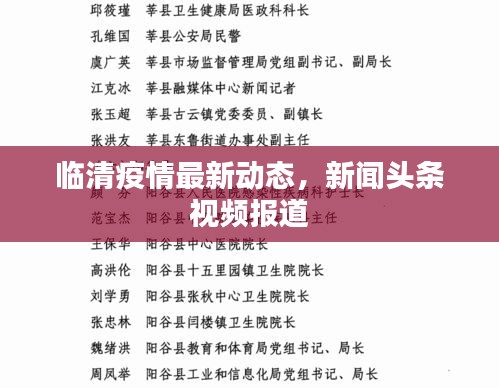 临清疫情最新动态，新闻头条视频报道