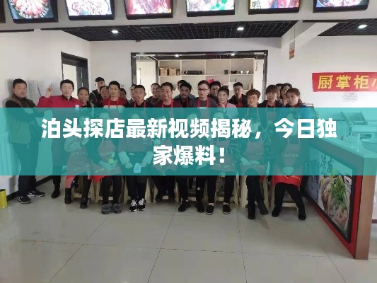 泊头探店最新视频揭秘，今日独家爆料！
