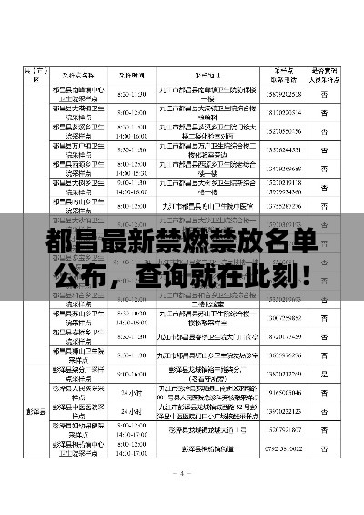 都昌最新禁燃禁放名单公布，查询就在此刻！