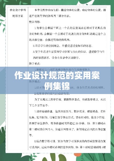 作业设计规范的实用案例集锦