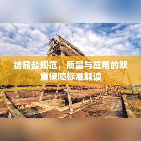 结晶盐规范，质量与应用的双重保障标准解读
