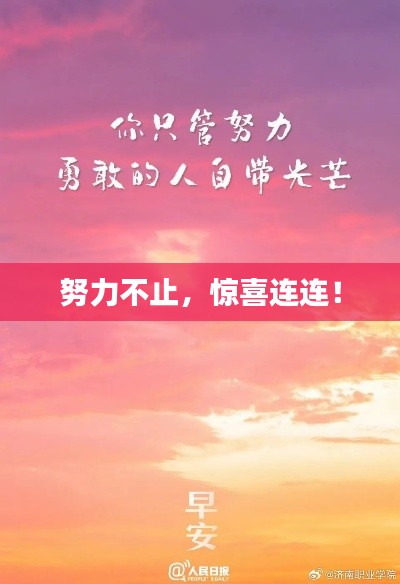 努力不止，惊喜连连！