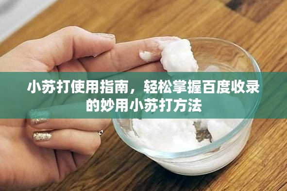 小苏打使用指南，轻松掌握百度收录的妙用小苏打方法