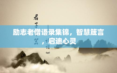 励志老僧语录集锦，智慧箴言，启迪心灵