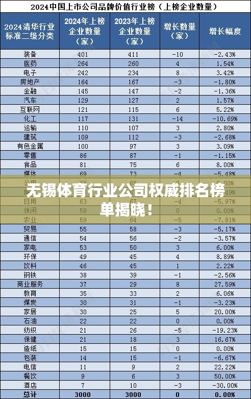 无锡体育行业公司权威排名榜单揭晓！