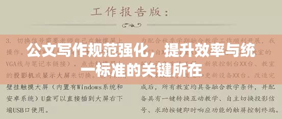 公文写作规范强化，提升效率与统一标准的关键所在