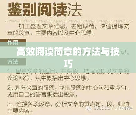 高效阅读简章的方法与技巧